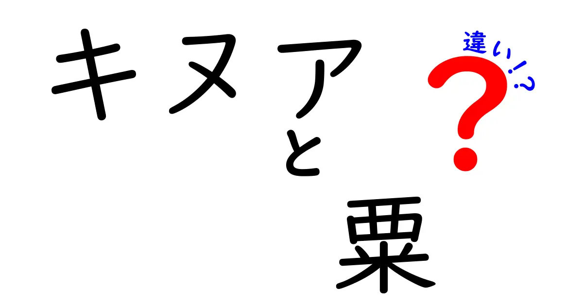 キヌアと粟の違いを徹底解説!栄養・調理・使い方を中学生にも分かるやさしい解説