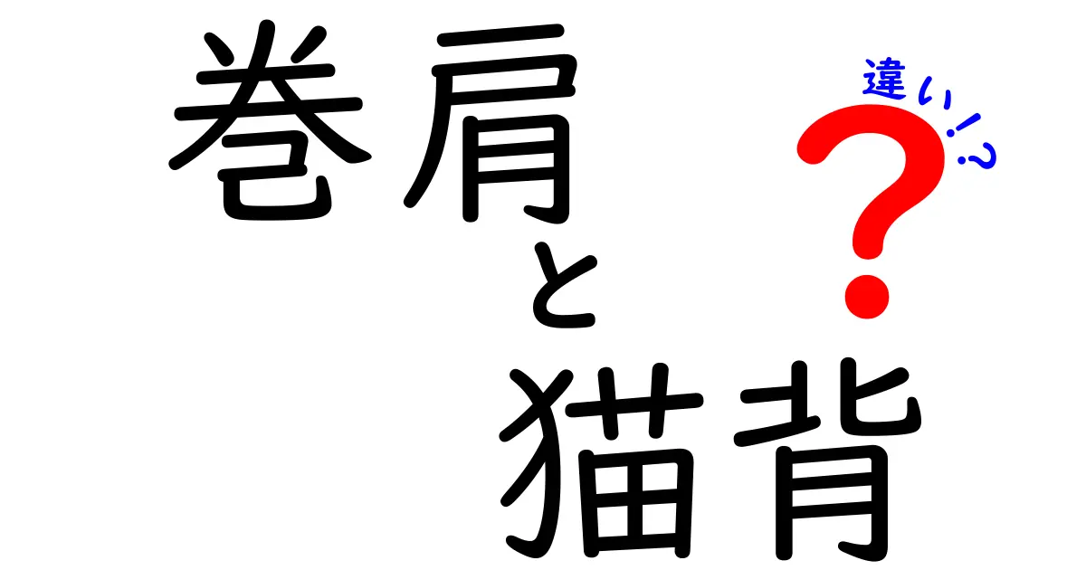 巻肩と猫背の違いを徹底解説!原因・見分け方・治し方を中学生にもわかりやすく解説
