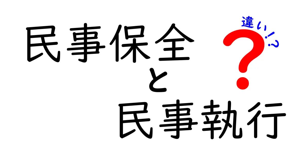 民事保全と民事執行の違いを徹底解説｜実務の使い分けと判断ポイント