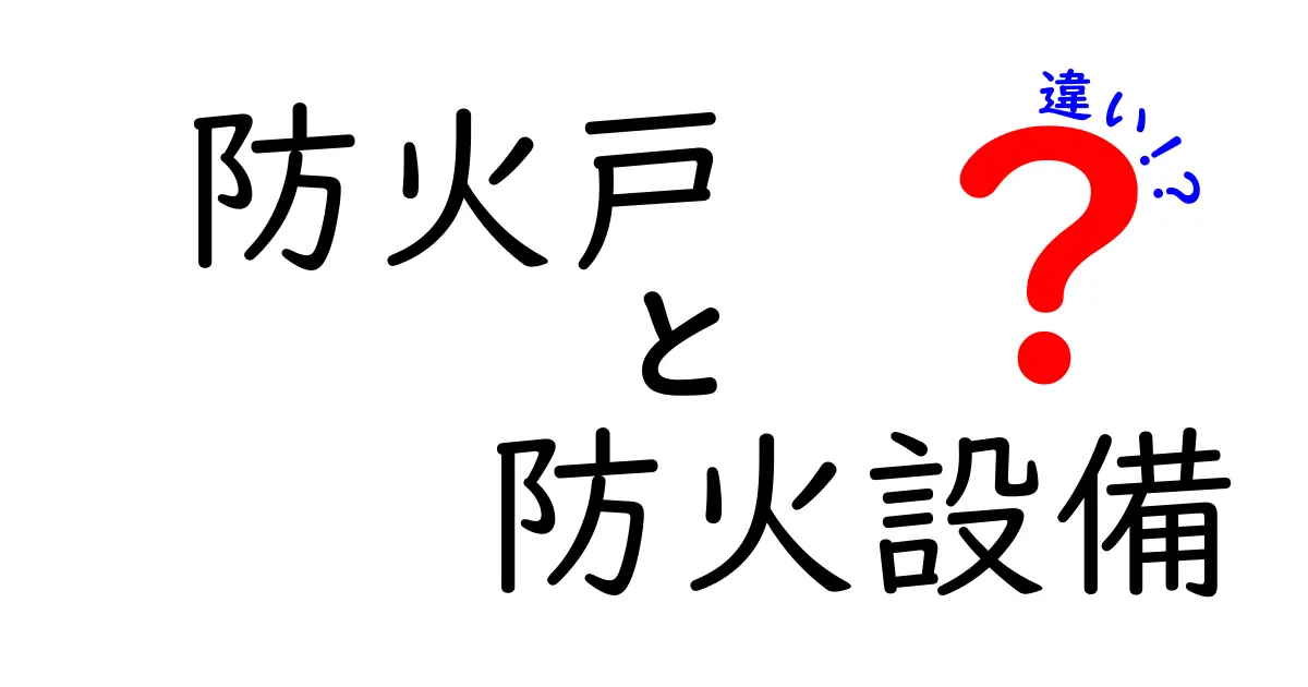 防火戸と防火設備の違いを徹底解説！安全を守るための基礎知識