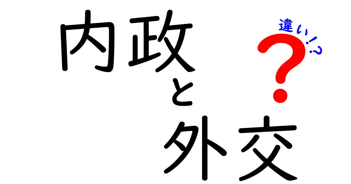内政と外交の違いを完全解説!中学生にも伝わる3つのポイントと日常の例