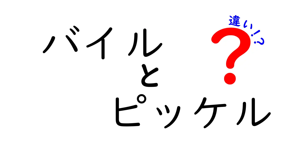 バイルとピッケルの違いを徹底解説！初心者でもわかる使い分けと選び方
