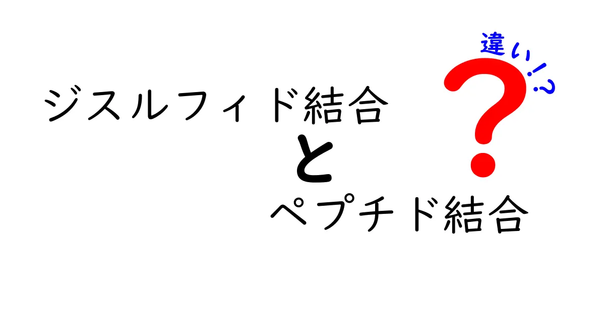 ジスルフィド結合とペプチド結合の違いを徹底解説!カテゴリ別にわかりやすく学ぶ