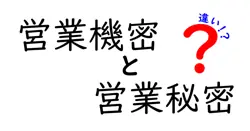 営業機密と営業秘密の違いを徹底解説!知っておきたい基礎と実務のポイント