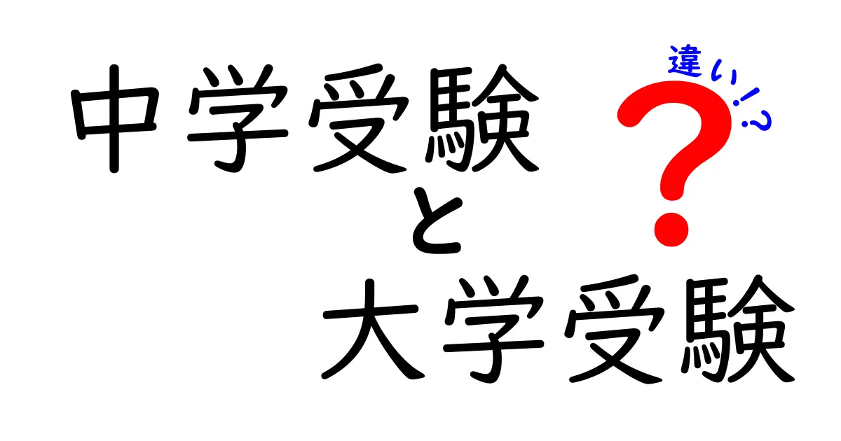 中学受験 大学受験 違いを徹底解説!中学生にも分かるポイントと家庭のサポート法