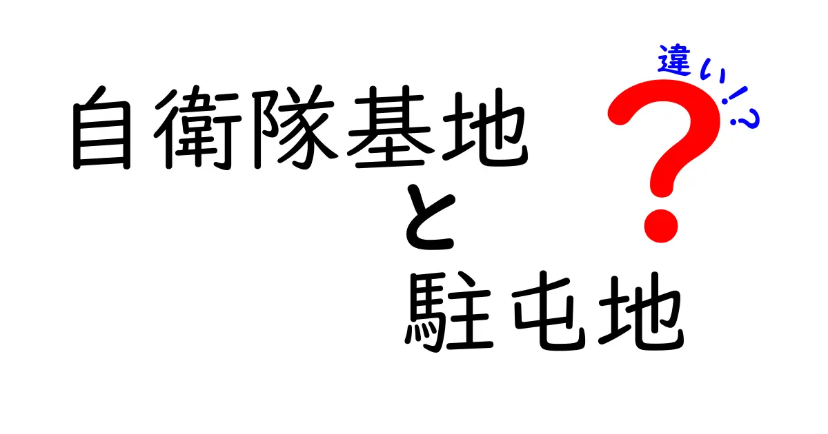 自衛隊基地と駐屯地の違いを徹底解説!その意味と日常の違いをわかりやすく解説