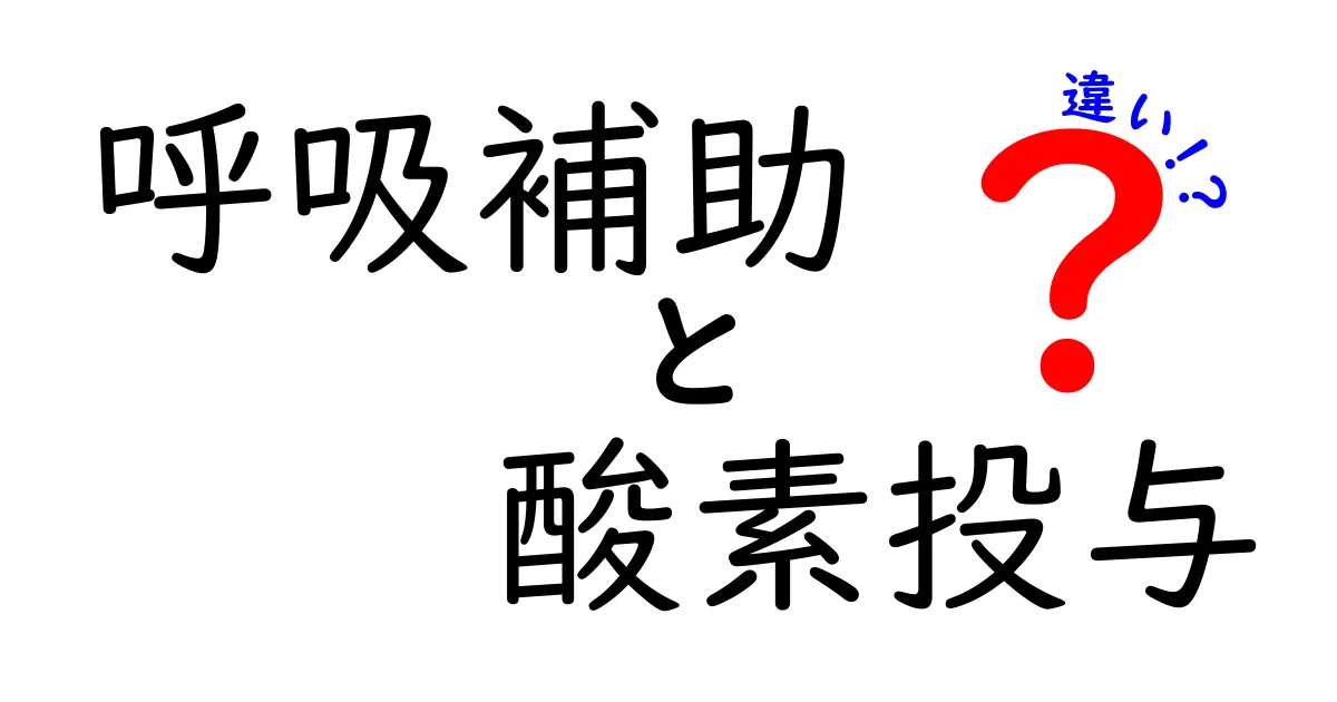 呼吸補助と酸素投与の違いを徹底解説！医療現場での使い分けを中学生にもわかりやすく