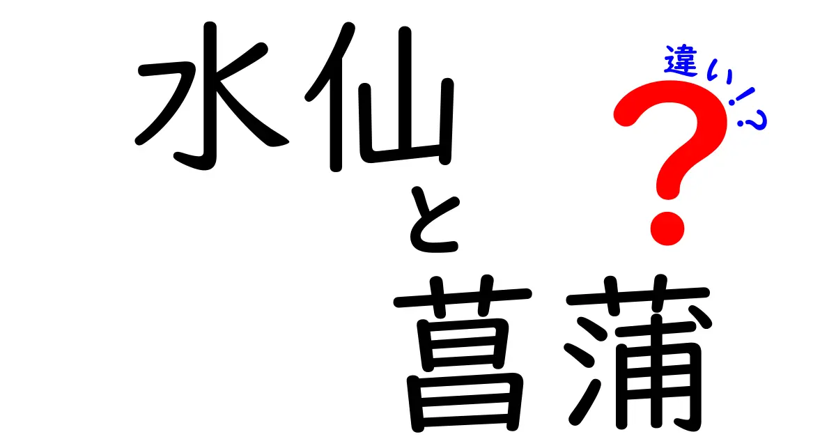 水仙と菖蒲の違いを徹底解説!見分け方・花期・文化背景まで中学生にもわかるポイント