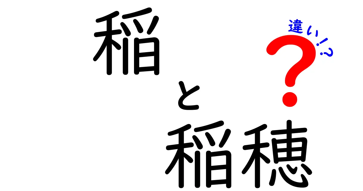 稲と稲穂の違いを完全解説！写真で見分ける3つのポイントと日常の気づき