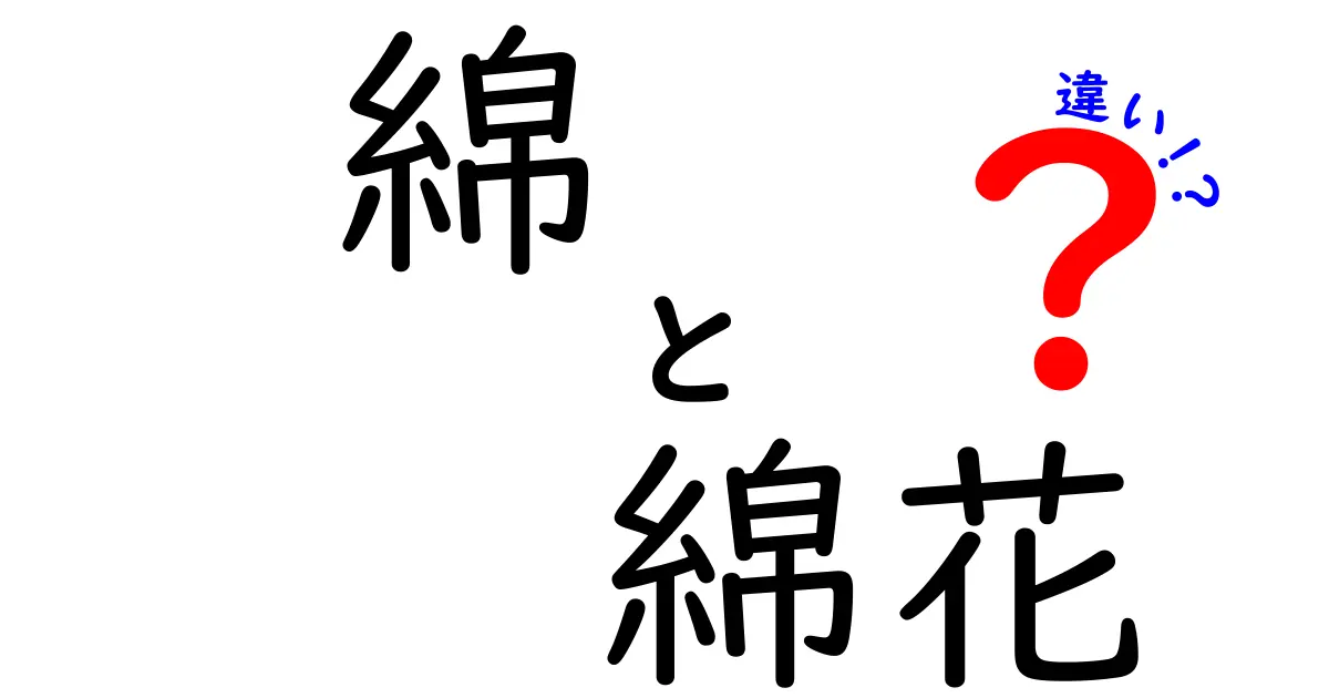 綿と綿花の違いを徹底解説!クリックしたくなる3つのポイント
