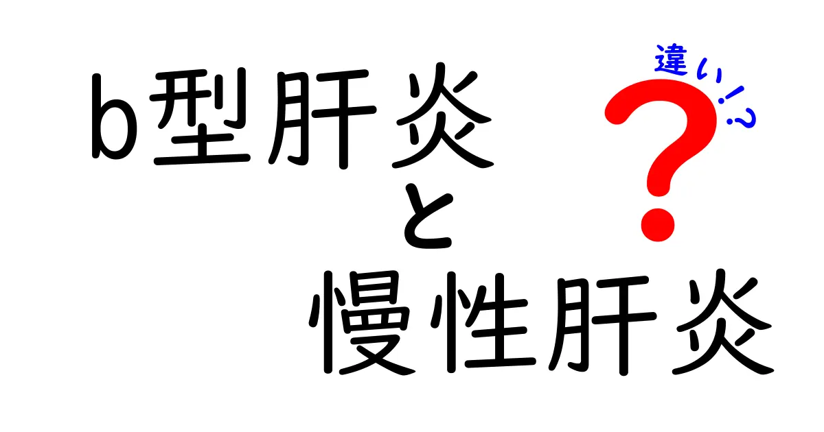 b型肝炎と慢性肝炎の違いをわかりやすく解説!今知っておきたいポイント