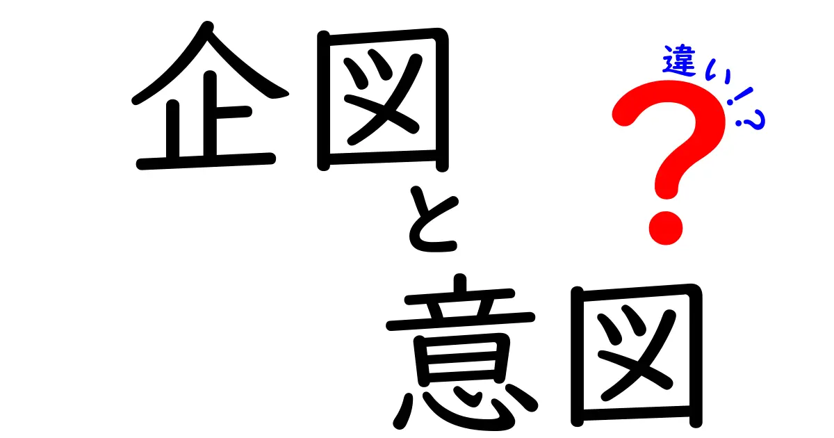 企図と意図と違いの正体を解き明かす:中学生にも伝わる図解付き解説