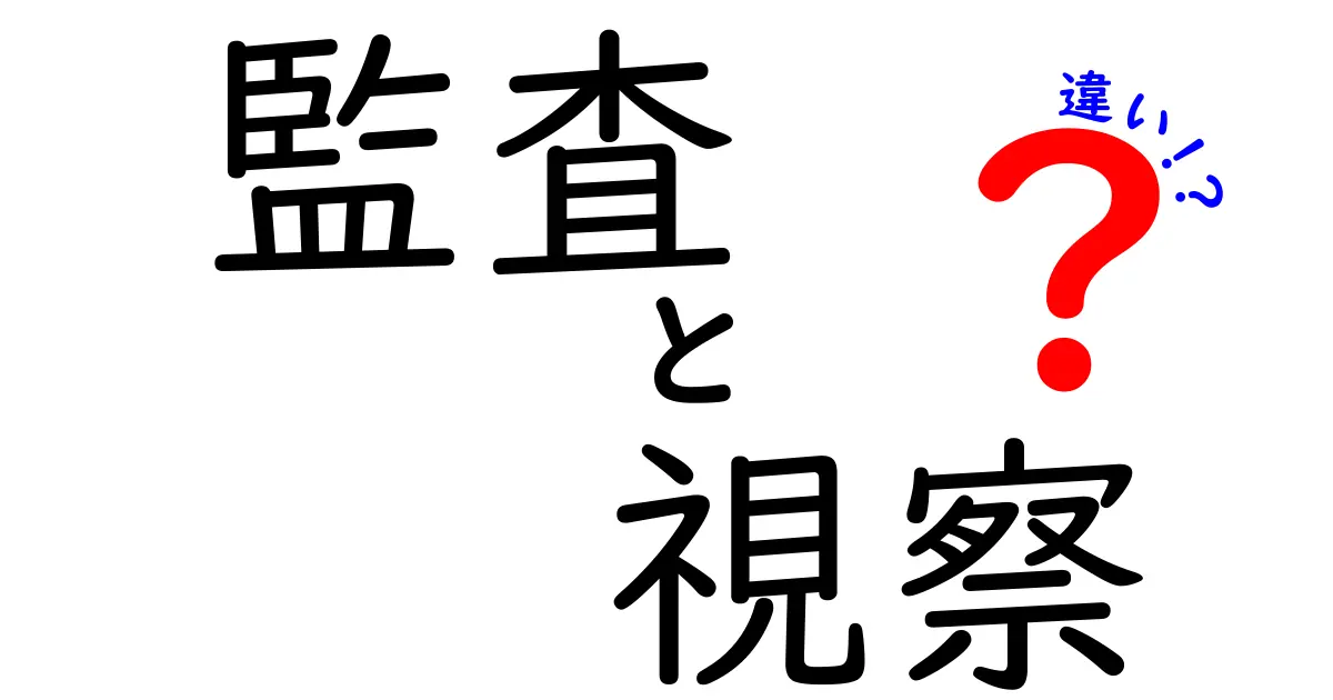 監査と視察の違いを徹底解説!現場と制度を結ぶ3つのポイント