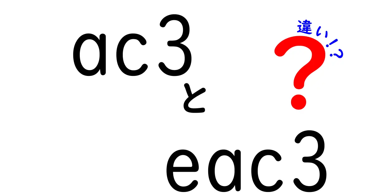 ac3とeac3の違いを徹底解説!音声コーデックの基礎から選び方まで