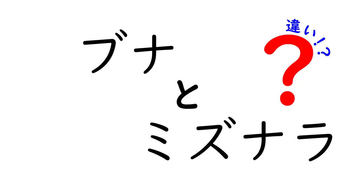 ブナとミズナラの違いを徹底解説—見分け方と生態の秘密を中学生にもわかる言葉で解説