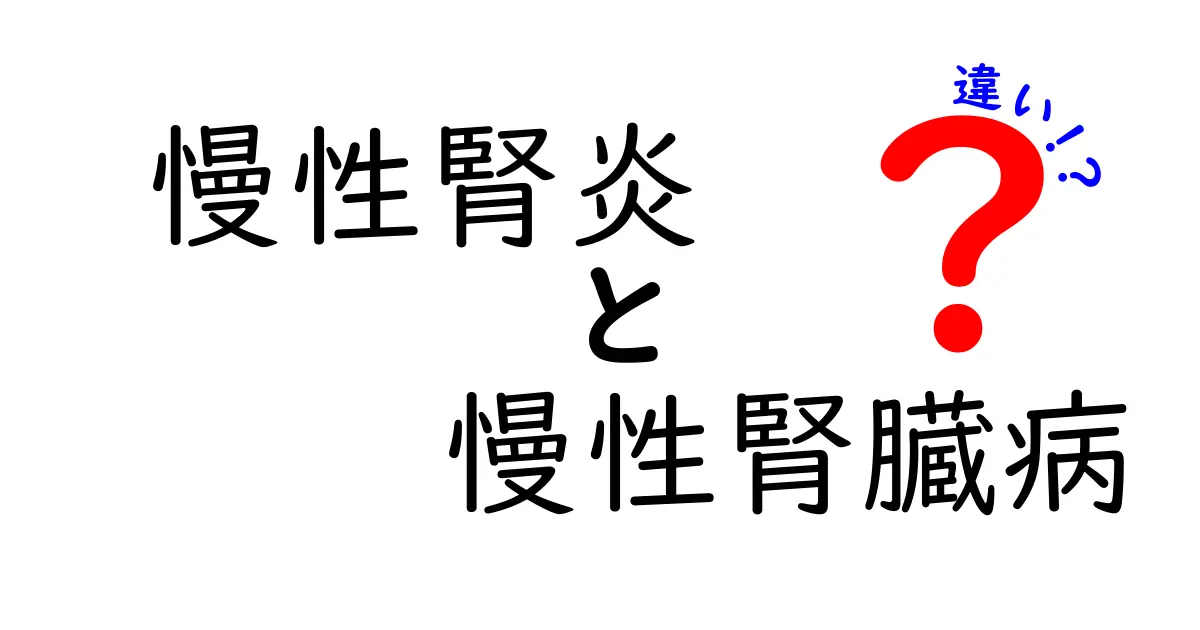 慢性腎炎と慢性腎臓病の違いを徹底解説:見分け方と治療のポイント