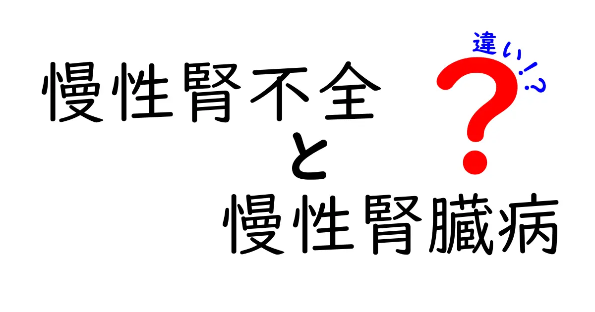 慢性腎不全と慢性腎臓病の違いを徹底解説|あなたの腎臓を守るための基礎知識