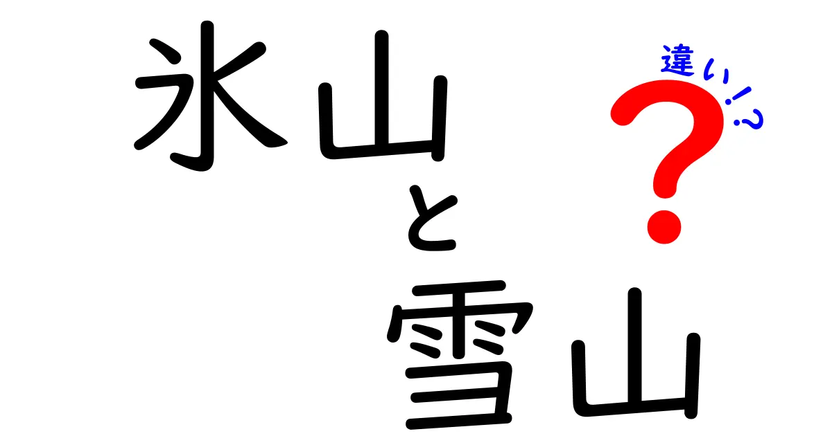 氷山と雪山の違いを徹底解説!見た目は似ててもここが違う理由
