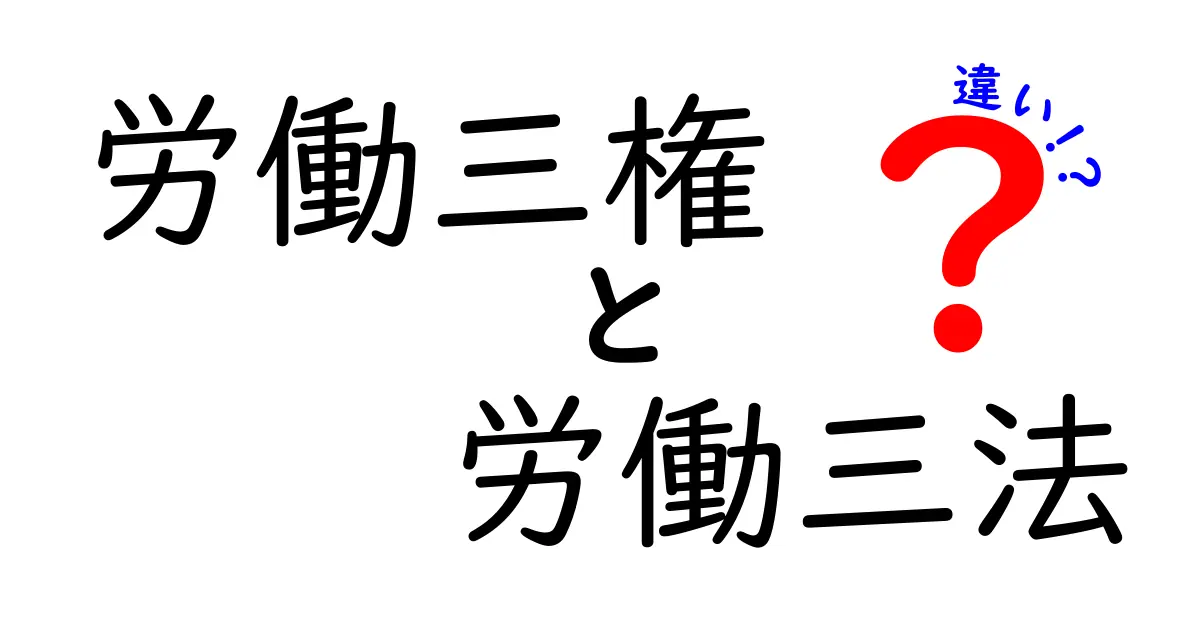 労働三権と労働三法の違いを徹底解説—中学生にも分かるやさしいポイントと実例