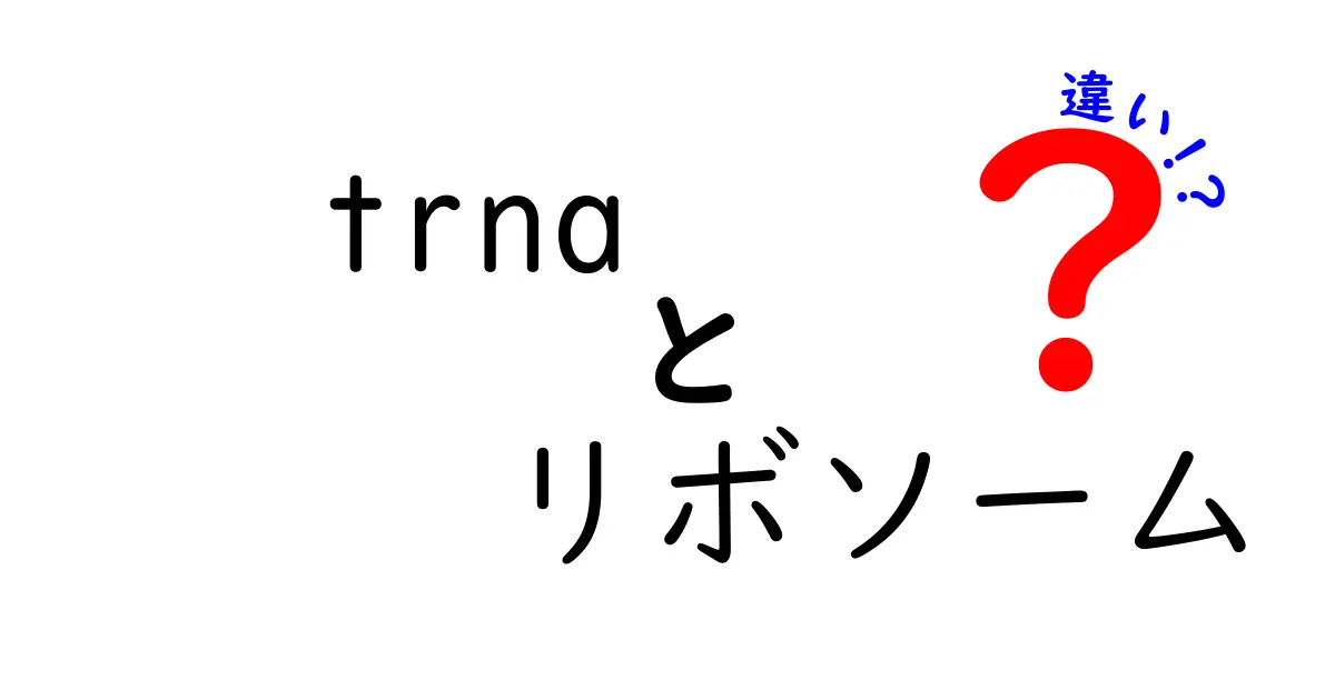 trnaとリボソームの違いを徹底解説!どちらが何をするのか、中学生にもわかる図解つき