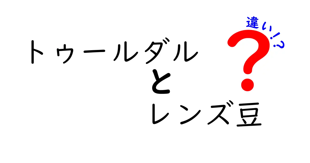 トゥールダルとレンズ豆の違いを徹底解説!料理別の選び方と使い方のコツ