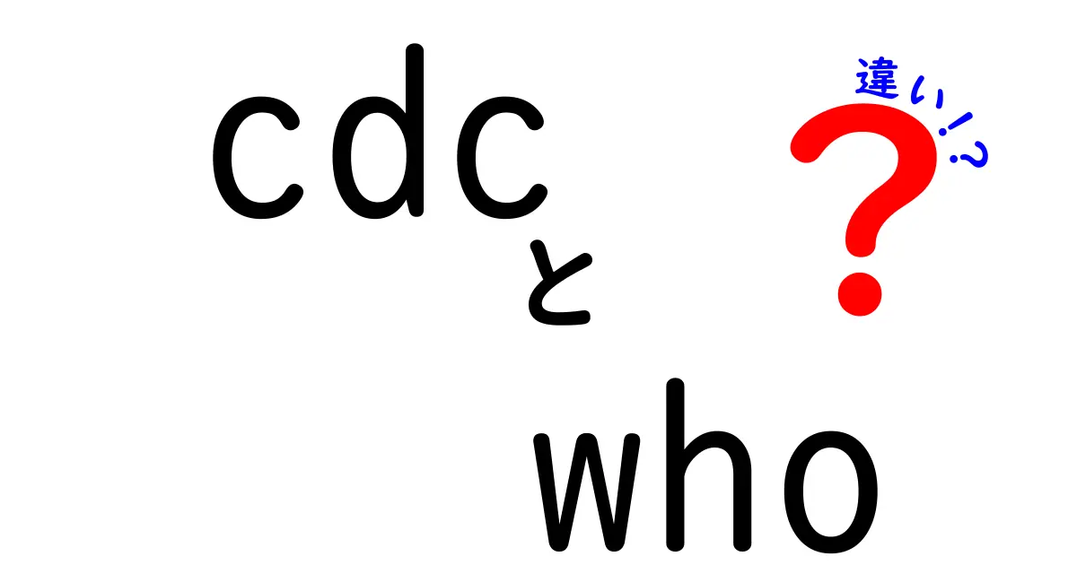 CDCとWHOの違いを徹底解説: 国内外の公衆衛生機関の役割を中学生にもわかる図解ガイド