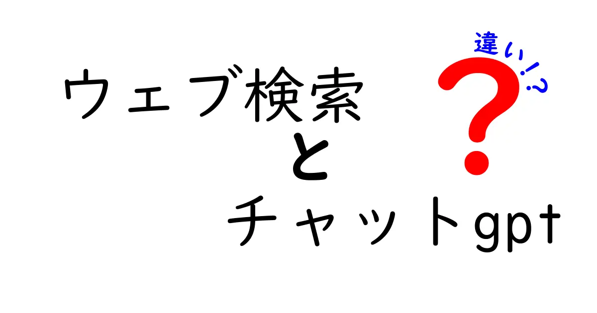 ウェブ検索とチャットGPTの違いを徹底解説:クリックされる最適な使い分けガイド
