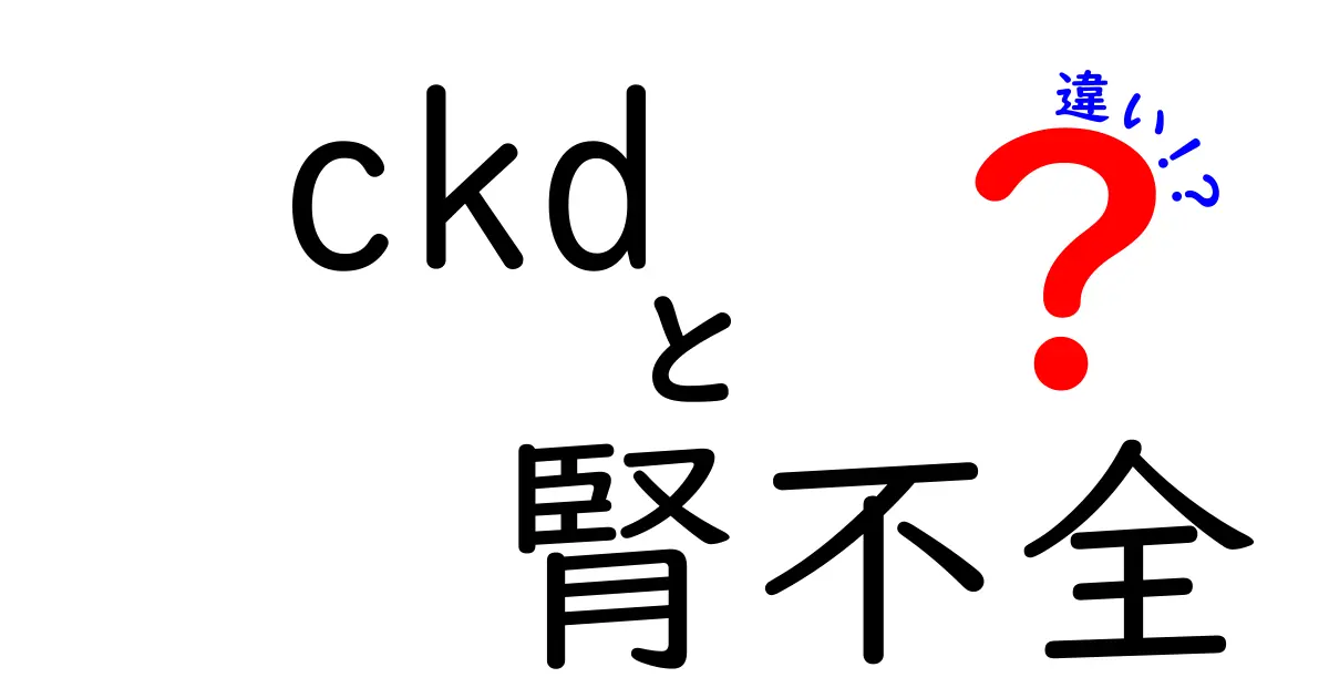 CKDと腎不全の違いを徹底解説:原因・症状・治療法を中学生にも分かる言葉で