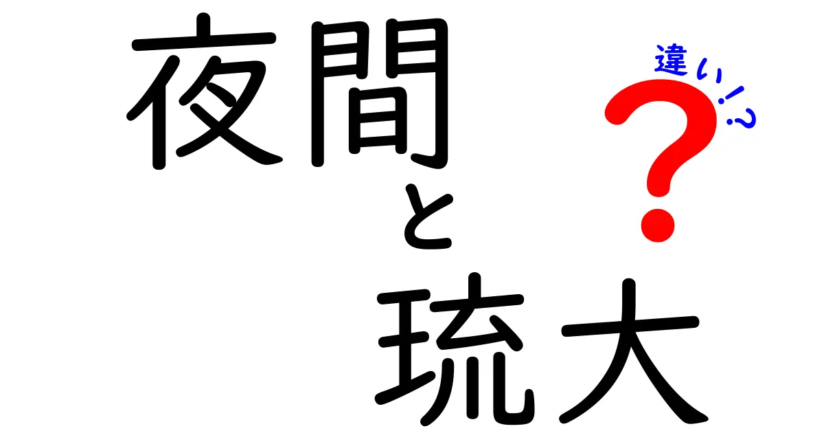 夜間と琉大の違いを徹底解説！夜の時間と琉球大の特徴を中学生にもわかる言葉で