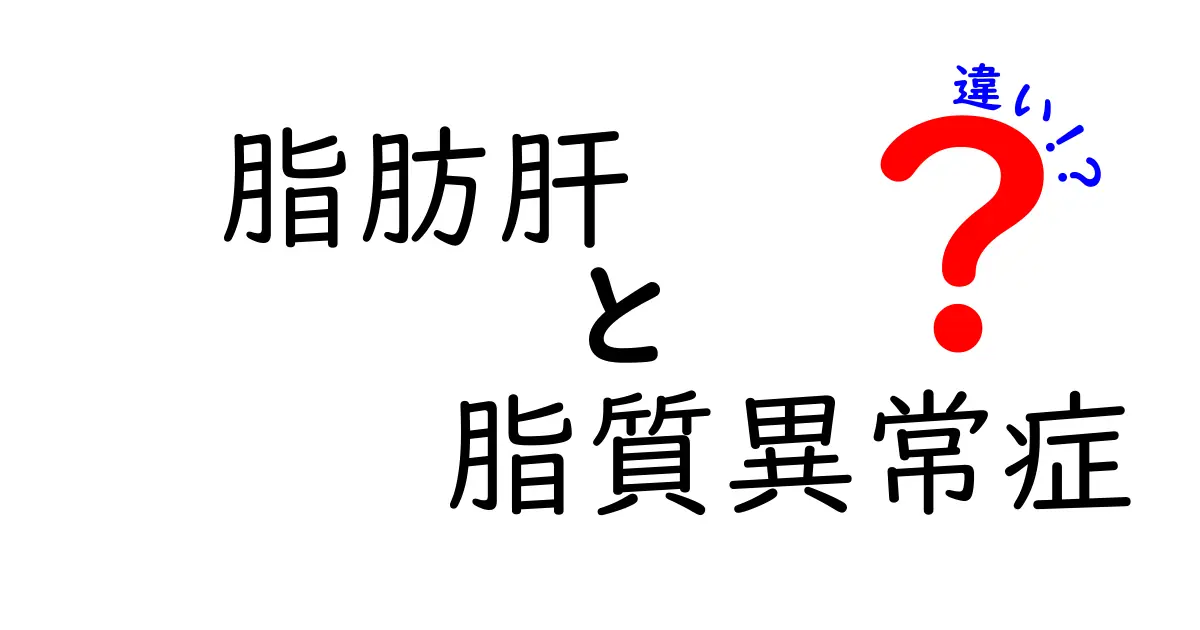 脂肪肝と脂質異常症の違いを徹底解説|見分け方と生活改善のポイント
