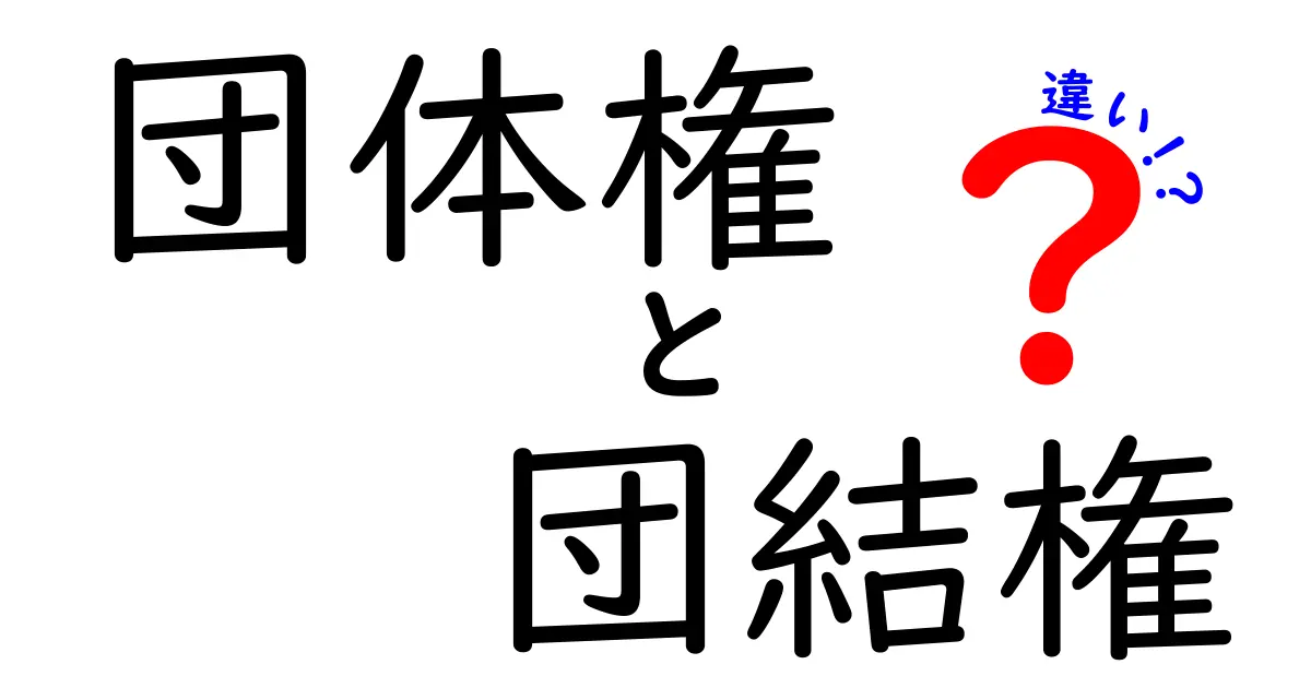団体権と団結権の違いが一目でわかる解説と身近な例
