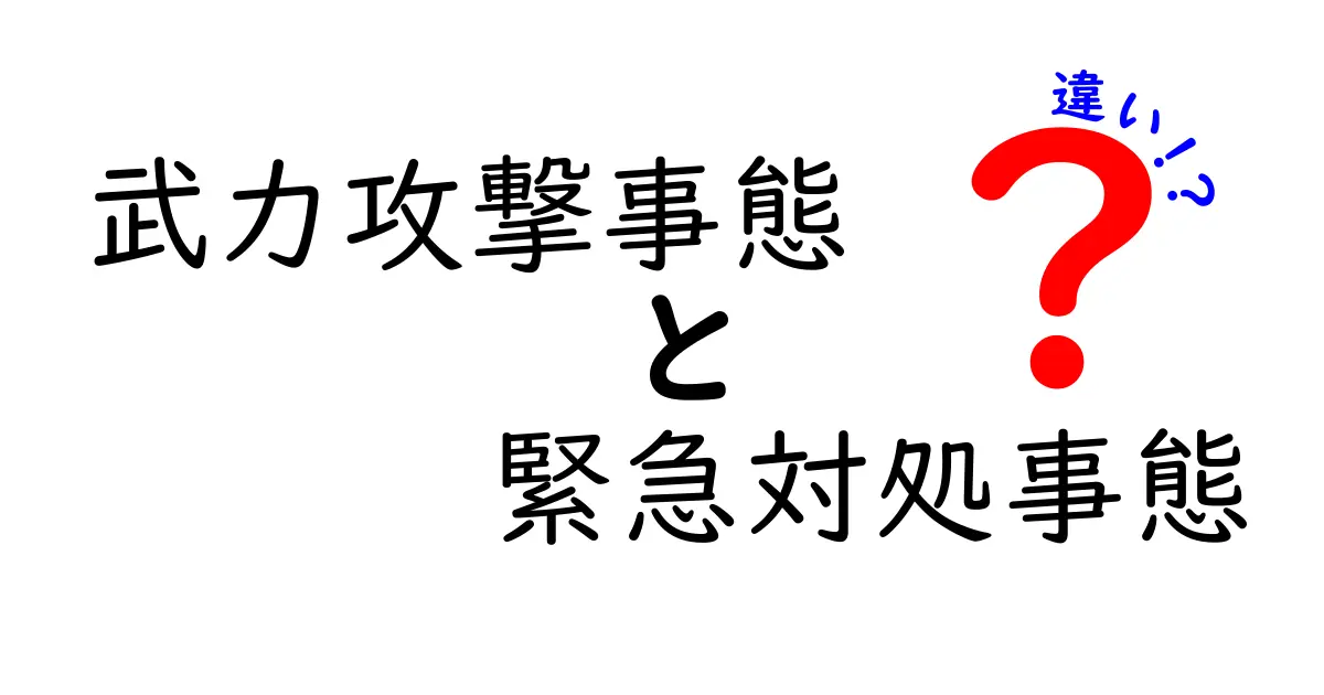 武力攻撃事態 緊急対処事態 違い を徹底解説 クリックしたくなる解説タイトル