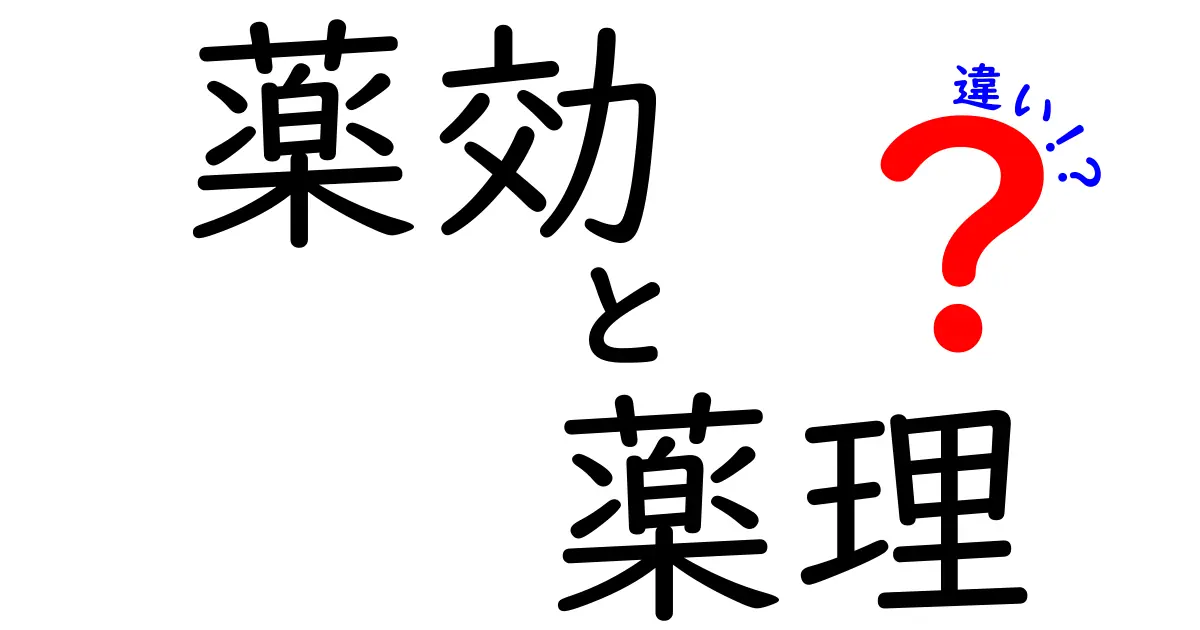 薬効と薬理の違いを完全解説|中学生にも分かる薬の仕組みと使い方
