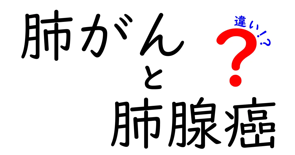 肺がんと肺腺癌の違いを徹底解説!原因・症状・治療のポイントを中学生にもわかる言葉で解説