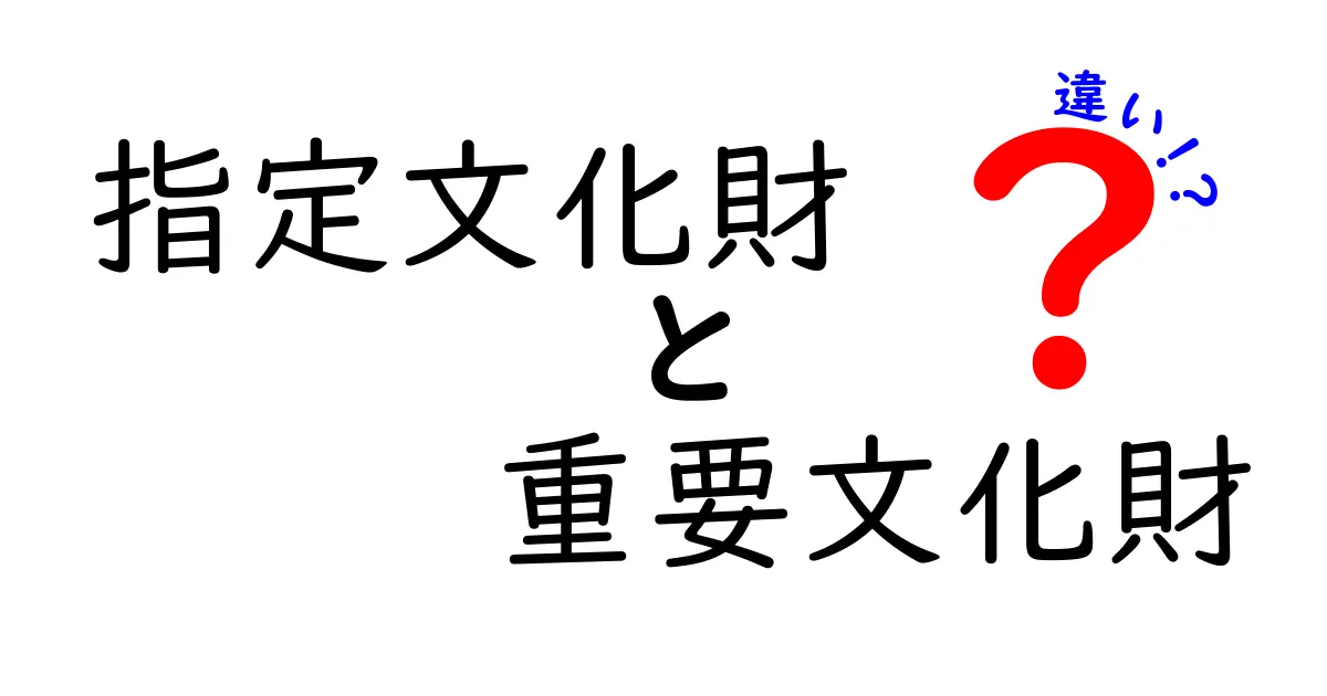 指定文化財と重要文化財の違いを徹底解説—中学生にもわかるポイントと見分け方
