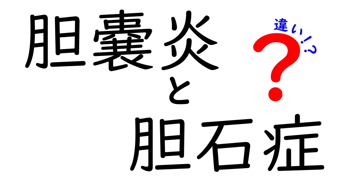 胆嚢炎と胆石症の違いを図解で解説!痛みの原因と治療のポイント