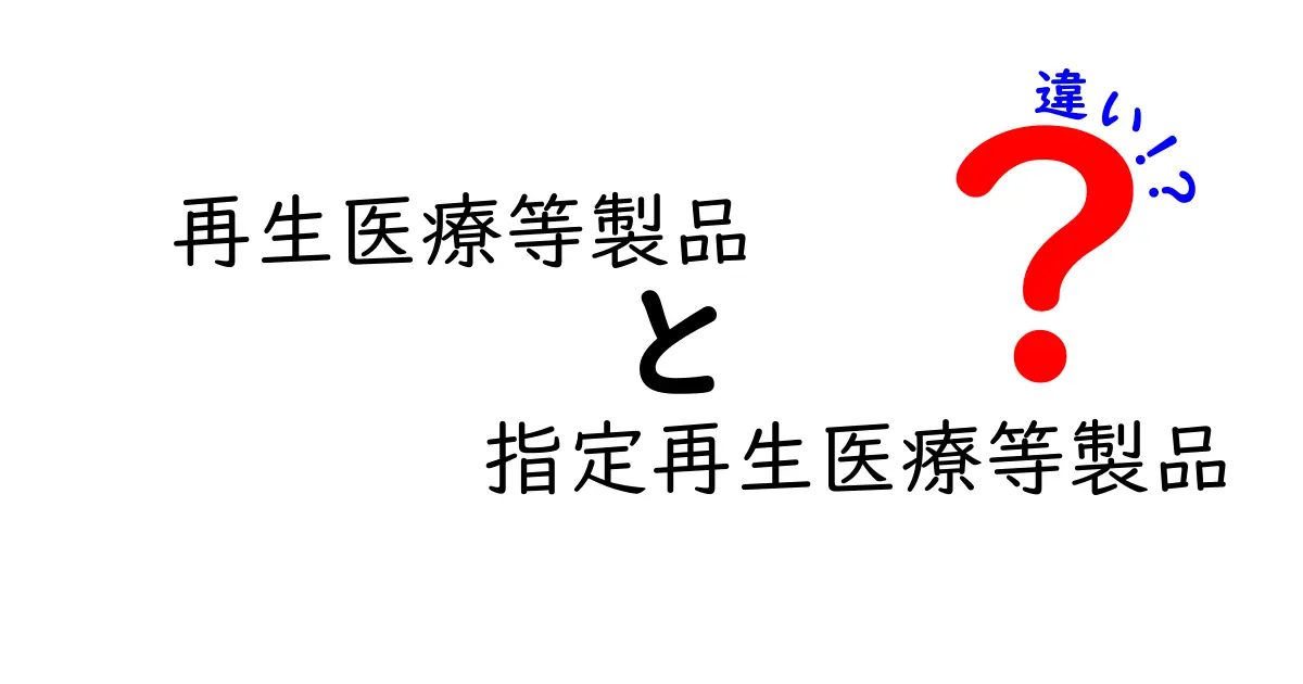 再生医療等製品と指定再生医療等製品の違いを徹底解説!治療を選ぶときの基礎知識
