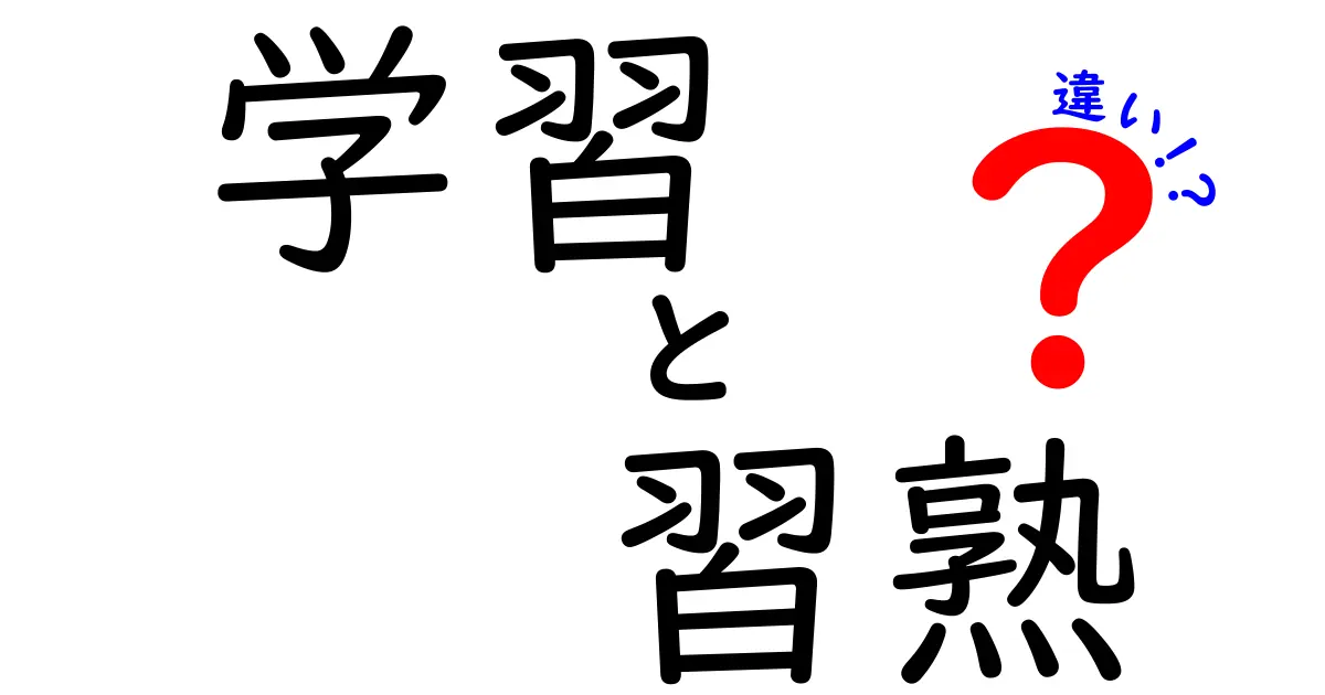 学習と習熟の違いを徹底解説|中学生にもわかる3つのポイントで理解を深めよう