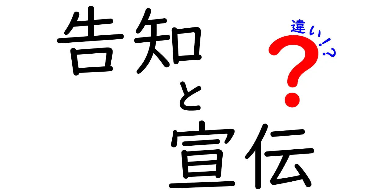 告知と宣伝の違いを完全解説!いつ使うべきか中学生にも伝わる分かりやすい解説