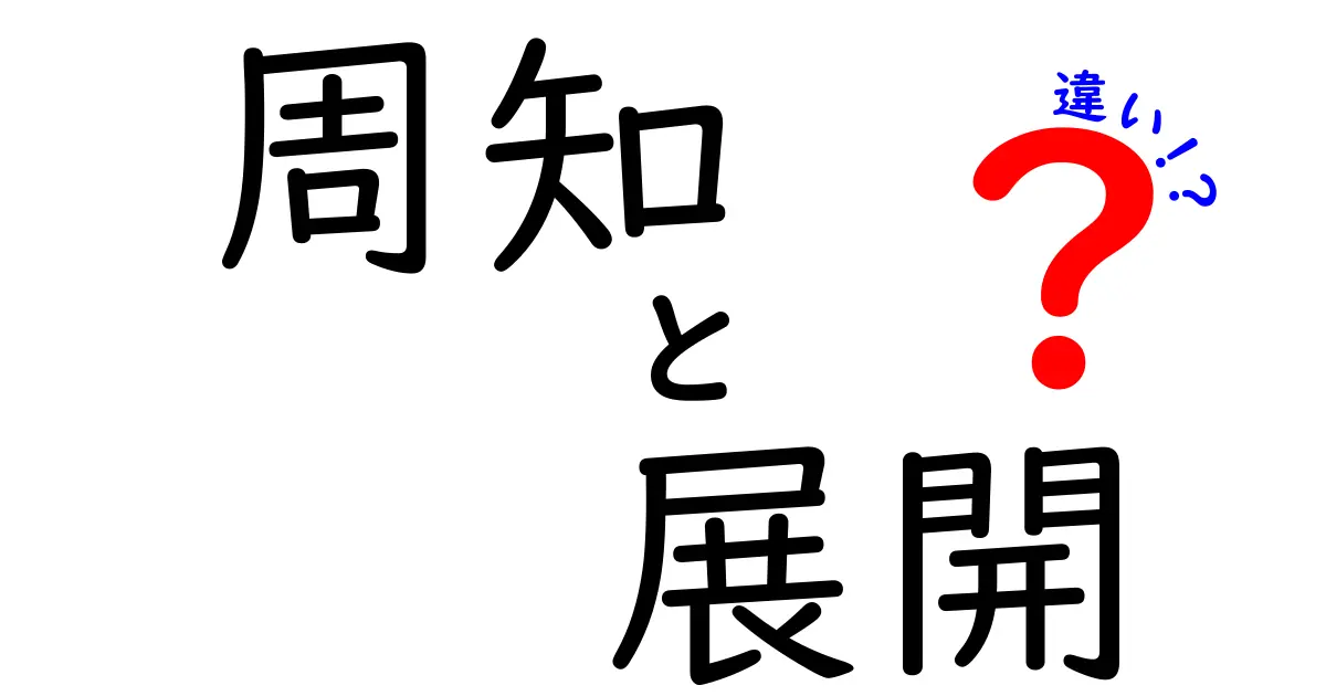 周知と展開の違いを徹底解説!意味・使い分け・実例まで中学生にもわかりやすく解説