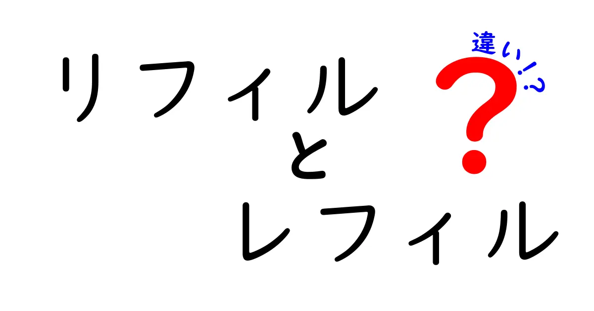 リフィルとレフィルの違いを徹底解説!意味・使い分けを中学生にもわかるやさしい解説