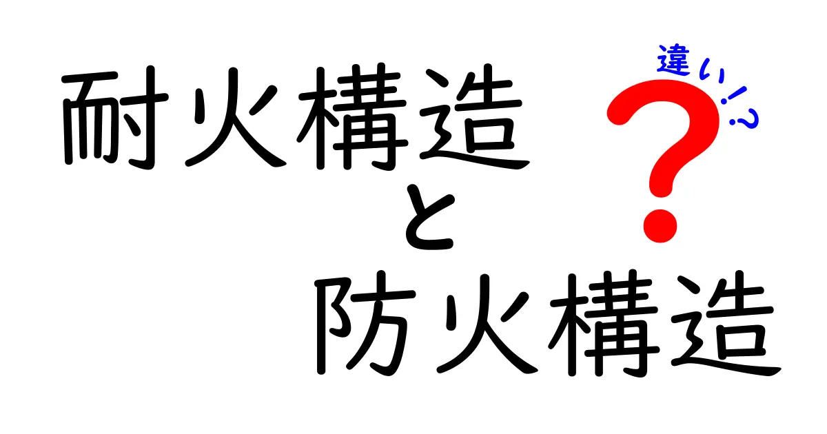 耐火構造と防火構造の違いを徹底解説!建物を守る仕組みをわかりやすく整理