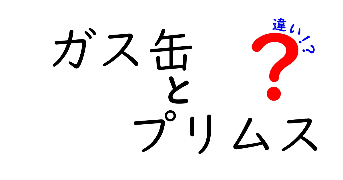 ガス缶とプリムスの違いを徹底解説|初心者でも分かる使い分けのコツ