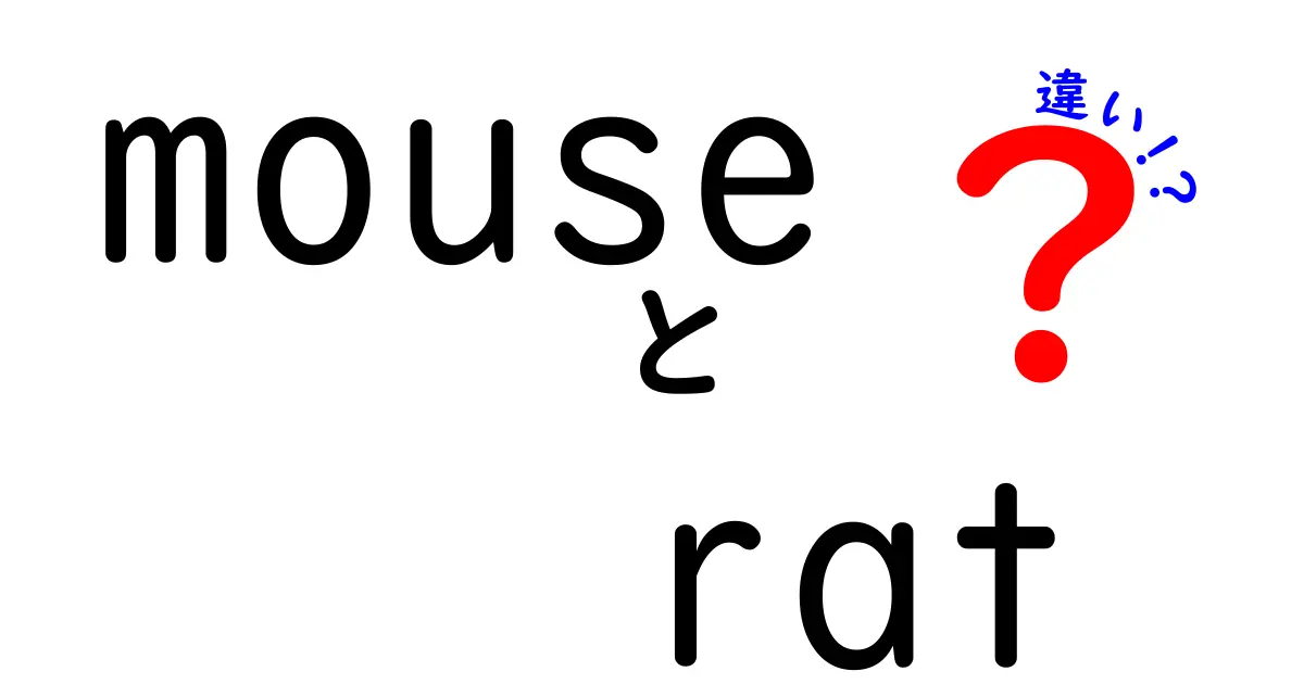 mouseとratの違いを徹底解説！見た目・習性・飼育のポイントまでわかる完全ガイド