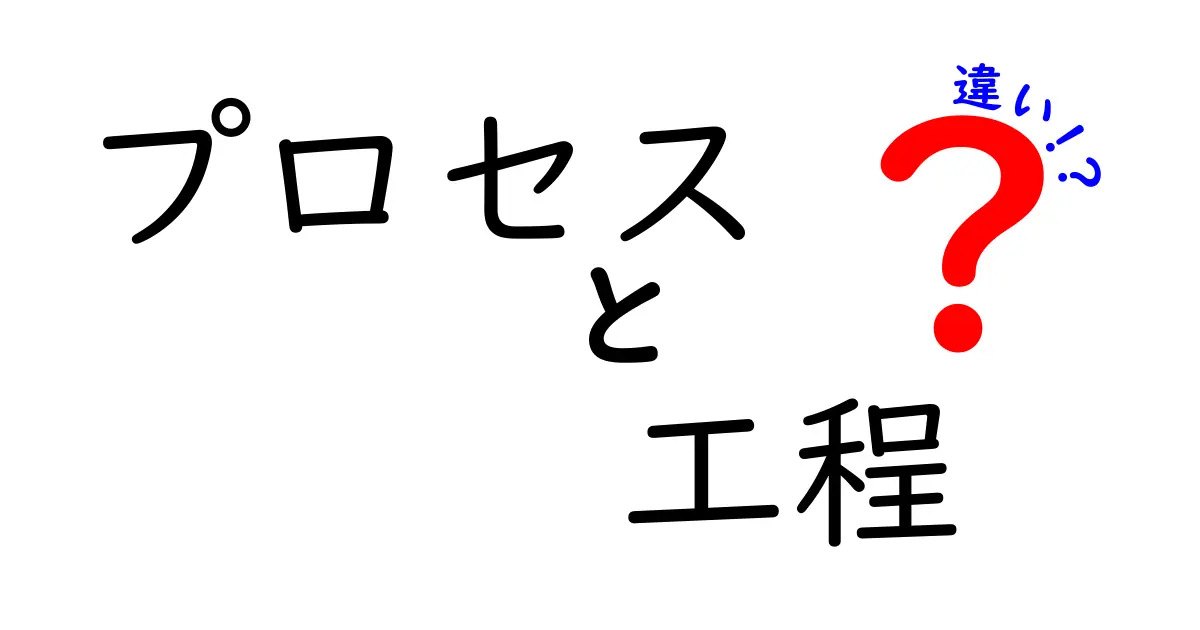プロセス 工程 違いを徹底解説!意味の違いと使い分けを中学生にも分かるように