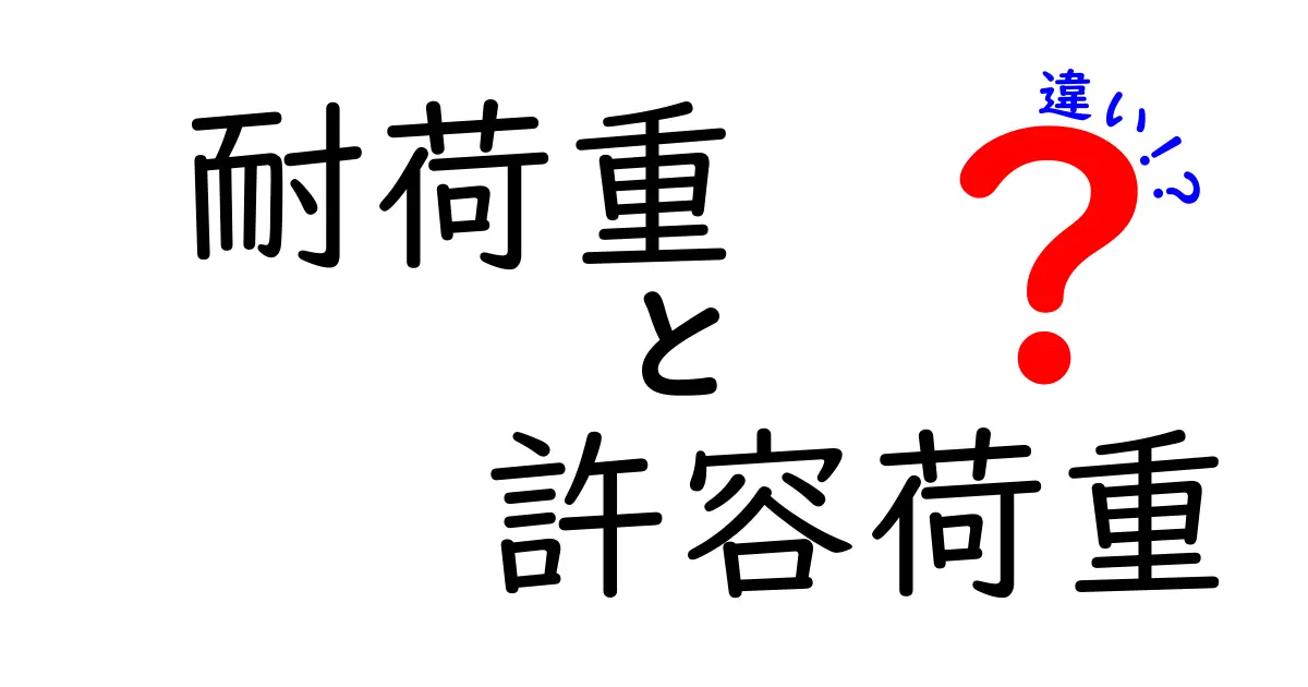 耐荷重と許容荷重の違いを徹底解説—日常と設計で押さえるポイント