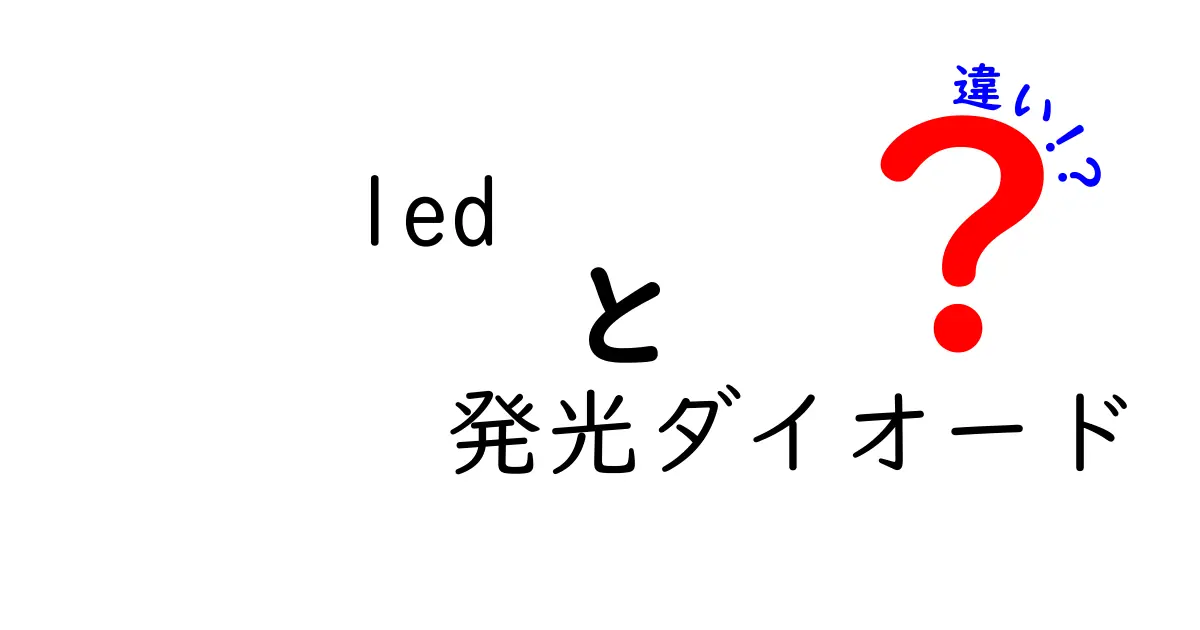 LEDと発光ダイオードの違いを理解する:初心者にも分かる徹底ガイド