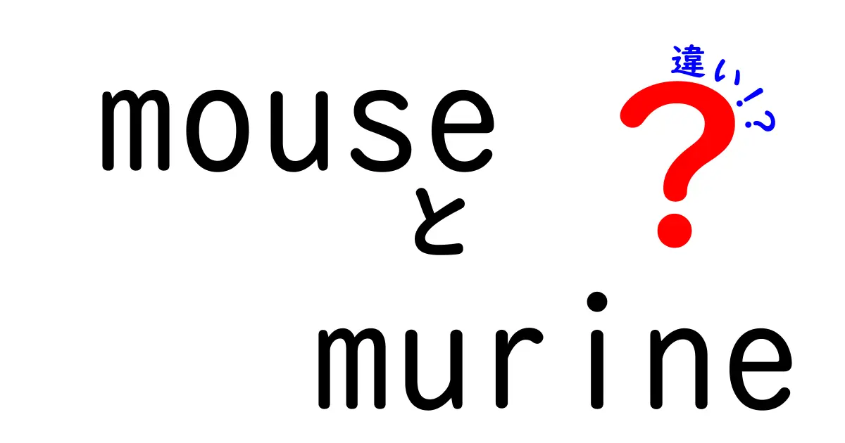 mouseとmurineの違いを徹底解説!日常と研究での使い分けをわかりやすく