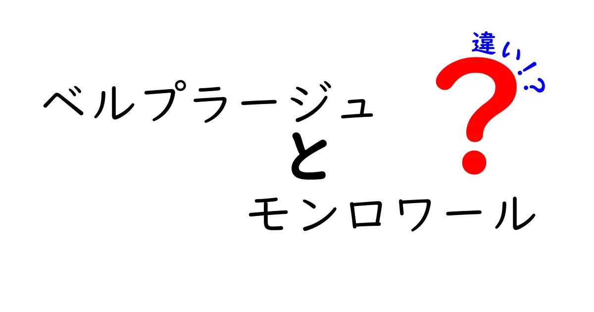 ベルプラージュとモンロワールの違いを徹底解説!意味・用途・由来を中学生にも分かる言葉で