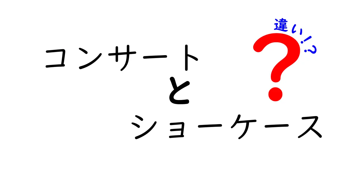 コンサートとショーケースの違いを徹底解説!意味・目的・聴衆の体験が変わるポイント